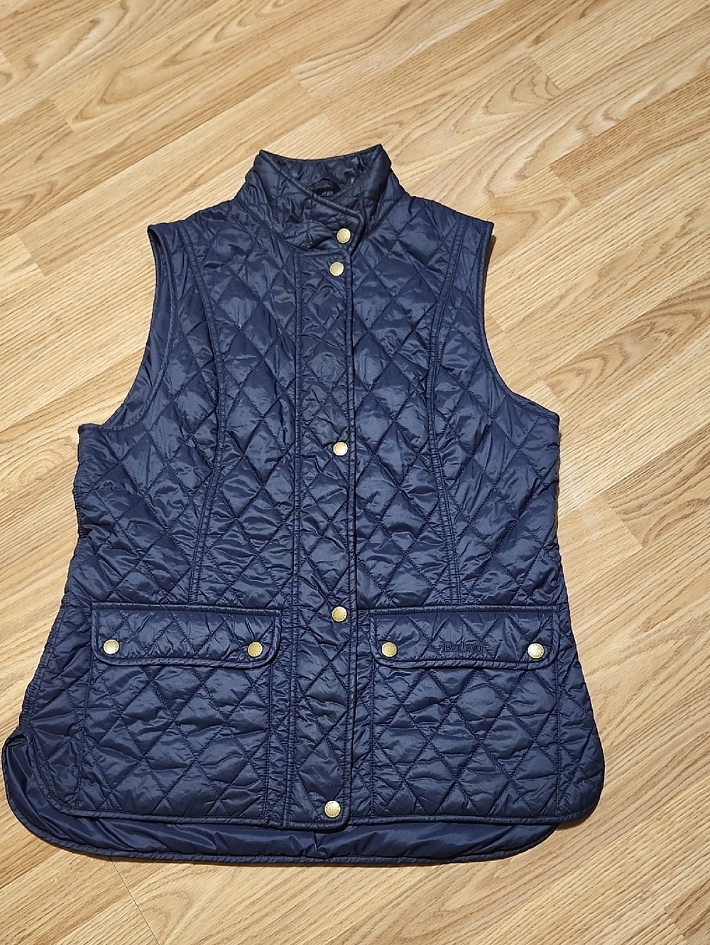 Barbour Navy Quilted Sleeveless Vest